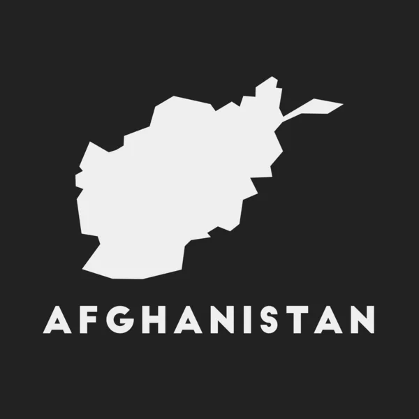 Afganistan 'ın karanlık arkaplan üzerindeki simge ülke haritası Ülke adı Vektör olan Afganistan haritası — Stok Vektör