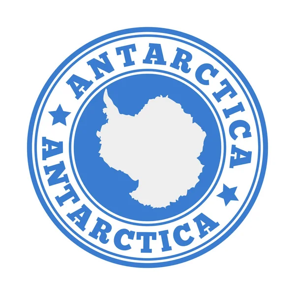 Signo Antártico Logo País Redondo Con Bandera Antártida Ilustración Vectorial — Archivo Imágenes Vectoriales