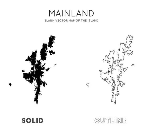 Mapa continental Mapa vectorial en blanco de las fronteras insulares del continente para su vector de infografía — Vector de stock