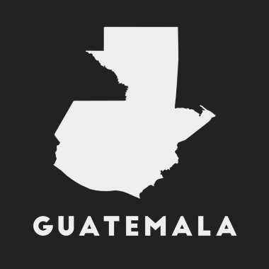 Koyu arkaplan üzerindeki Guatemala simgesi Ülke haritası Ülke adı Vektör olan stil Guatemala haritası
