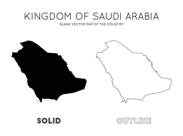 Saudi arabien karte leere vektorkarte der ländergrenzen saudi arabiens für ihre infografik — Stockvektor