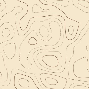 Topografik hatlar Gerçek topografik harita Kusursuz tasarım silinmez döşeme izolinleri deseni