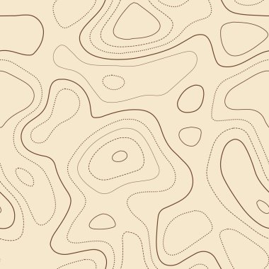 Topografik hatlar Gerçek topografik harita Kusursuz tasarım Kayda değer döşeme izolinleri deseni