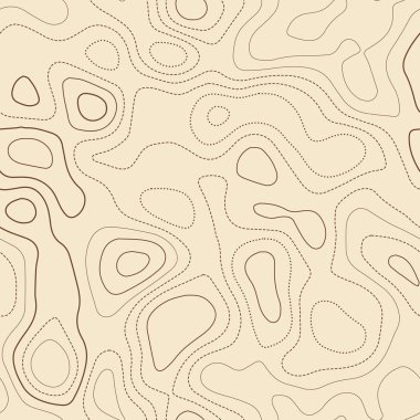 Contour çizgileri Gerçek topografik harita Kusursuz tasarım sanatsal döşeme izolinler şablon taşıyıcı