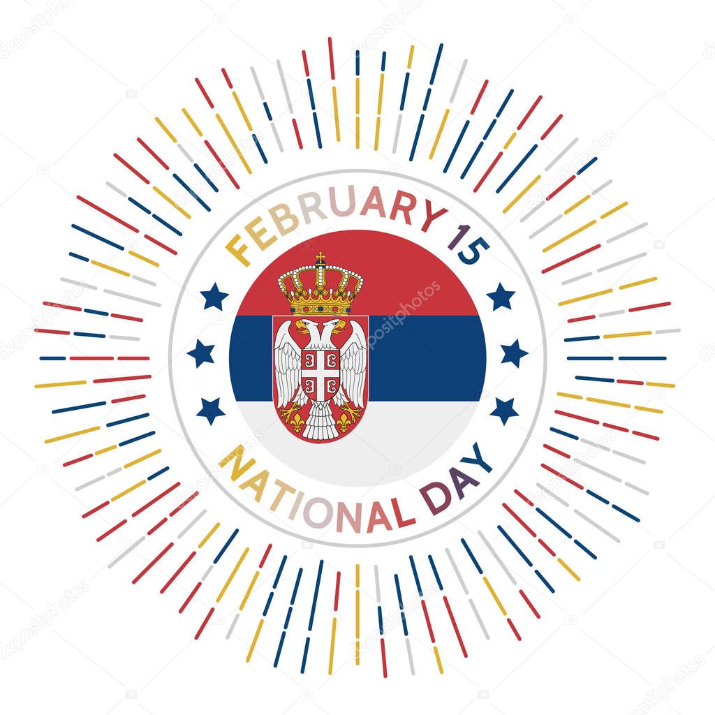 Serbia national day badge The beginning of First Serbian Uprising in 1804 Celebrated on February