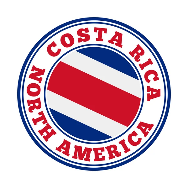 Costa Rica Sign Country Logo Flag Costa Rica Vector Illustration — 스톡 벡터