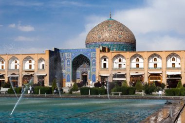 Sheikh Lotfollah Mosque at Naqshe Jahan Square at daytime in Isfahan Iran clipart