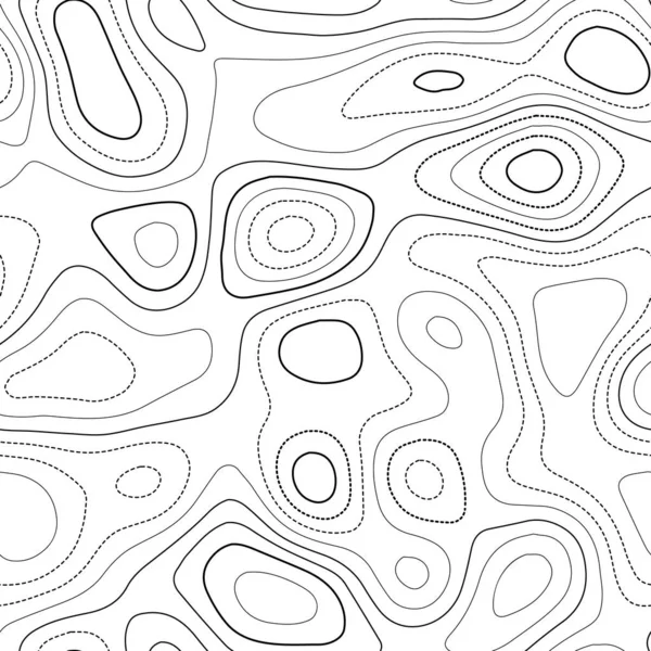 Αφηρημένη τοπογραφία Πραγματικός τοπογραφικός χάρτης Ασπρόμαυρος χωρίς ραφή σχεδιασμός υπέροχος πλαστικός — Διανυσματικό Αρχείο