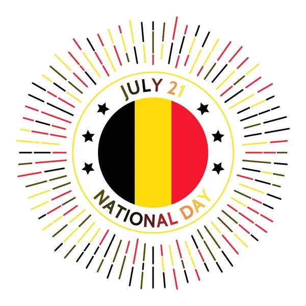 Βέλγιο εθνικό σήμα ημέρα Ανεξαρτησία από τις Ηνωμένες Πολιτείες της Ολλανδίας στις 4 Οκτωβρίου 1830 γιόρτασε — Διανυσματικό Αρχείο