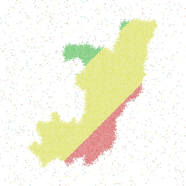 Karte des Kongos Mosaik-Stil Karte mit Flagge des Kongo-Vektors Illustration — Stockvektor