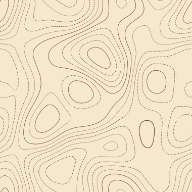 Contour lines Admirable topographic map Seamless design favorable tileable isolines pattern