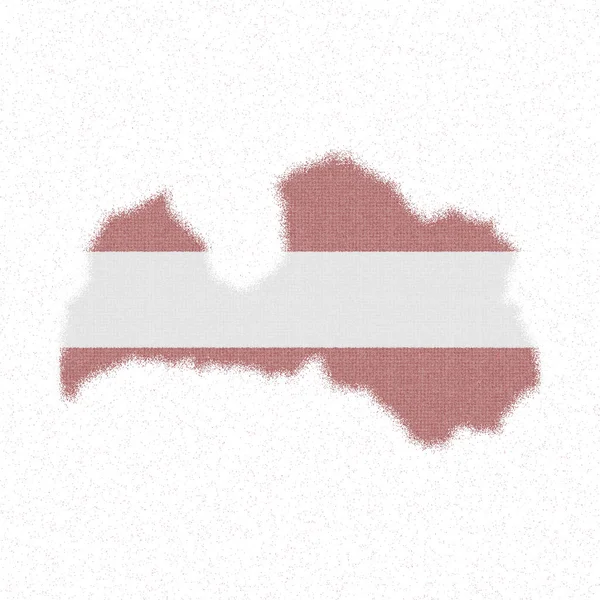 带有拉脱维亚国旗的拉脱维亚马赛克风格地图 — 图库矢量图片