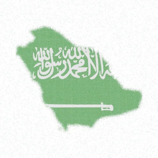 Kaart van Saoedi-Arabië Mozaïek stijl kaart met vlag van Saoedi-Arabië Aansprekende vector illustratie — Stockvector