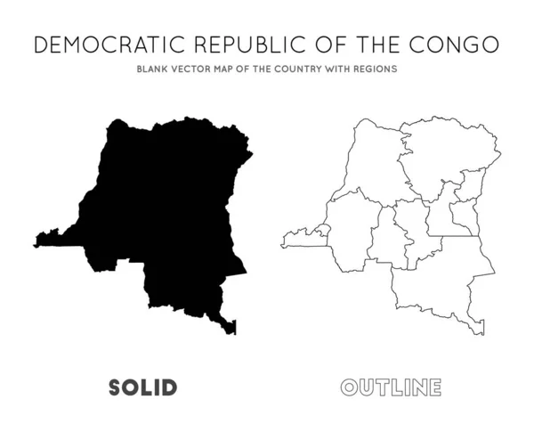 刚果博士为您绘制刚果边界国家空白矢量图 — 图库矢量图片