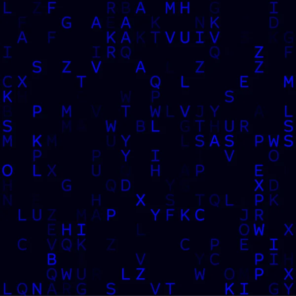 Futurystyczne tło technologiczne Niebieskie rzadkie tło alfabetyczne Mały rozmiar bezszwowy wzór — Wektor stockowy