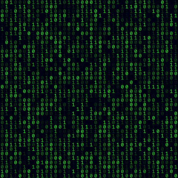 Streszczenie cyfrowe tło Zielone wypełnione tło binarne Średni rozmiar bezszwowy wzór — Wektor stockowy