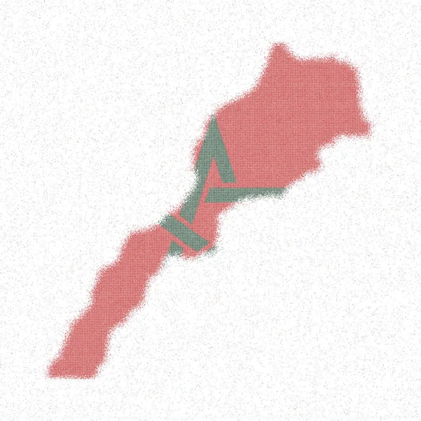 Kaart van Marokko Mozaïek stijl kaart met vlag van Marokko Kostbare vector illustratie — Stockvector
