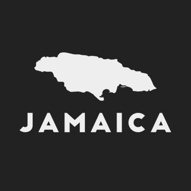 Jamaica icon Country map on dark background Stylish Jamaica map with country name Vector