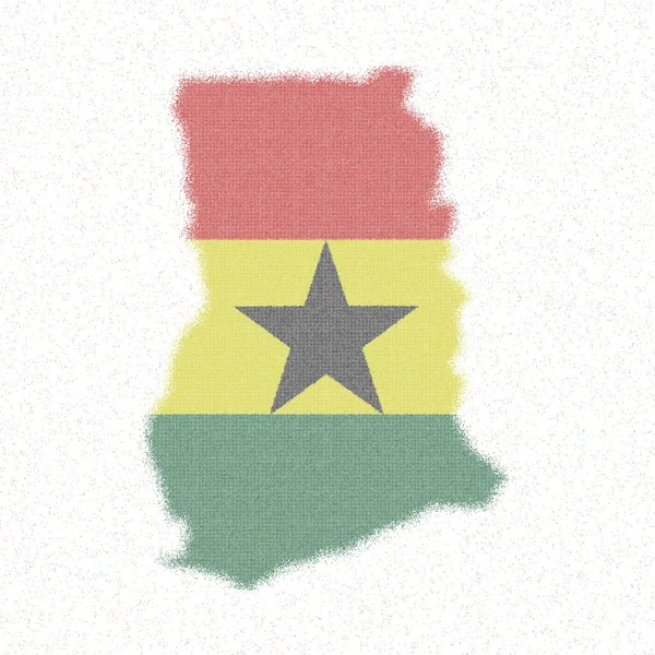 Mapa de Ghana Mapa de estilo mosaico con la bandera de Ghana Glamorous vector illustration — Vector de stock