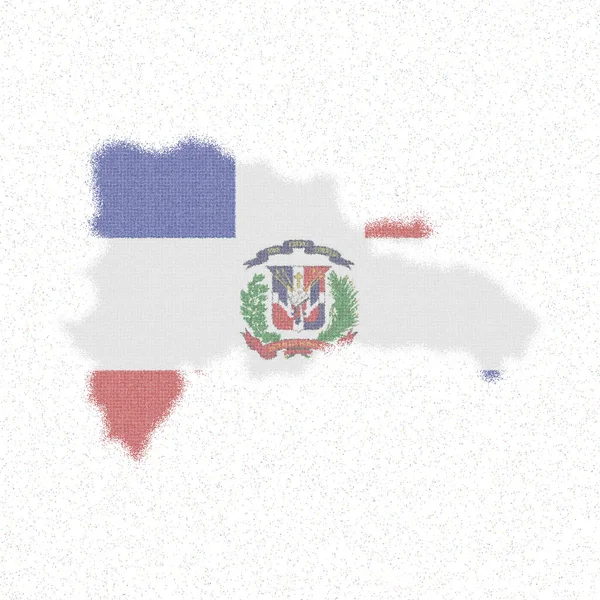 Mapa de Dominicana mapa de estilo mosaico con la bandera de Dominicana Ilustración vectorial excepcional — Vector de stock