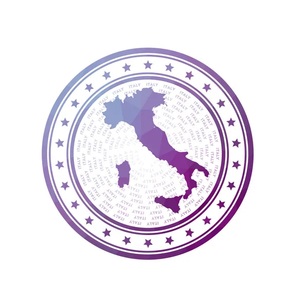 Плоская низкопольная марка Италии Полигональный знак Италии Модный векторный логотип страны — стоковый вектор