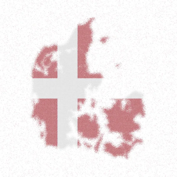 La carte de Danemark Carte de style mosaïque avec le drapeau de Danemark Excellente illustration vectorielle — Image vectorielle