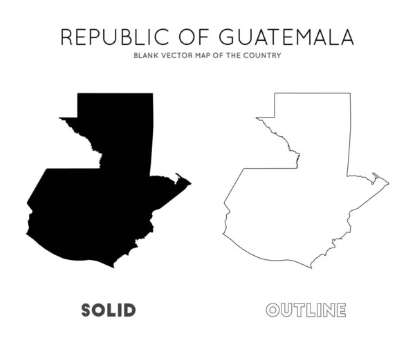 Карта Гватемали Чиста векторна карта країни Межі Гватемали для вашого інфографічного Вектора — стоковий вектор