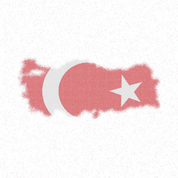 Kaart van Turkije Mozaïek stijl kaart met vlag van Turkije Decente vector illustratie — Stockvector