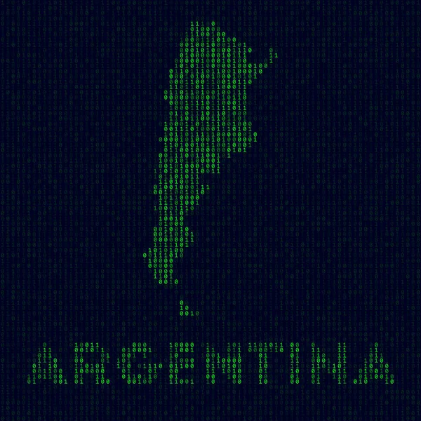 Digital Argentina Logo Country Symbol Hacker Style Binary Code Map — ストックベクタ