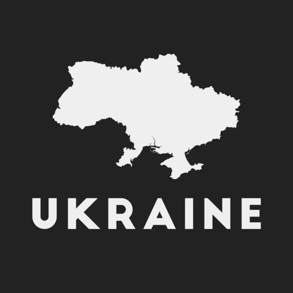 Ukraine icon Country map on dark background Stylish Ukraine map with country name Vector — ストックベクタ