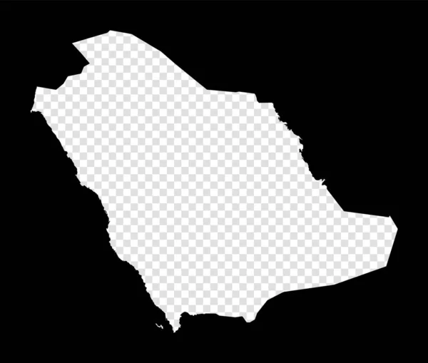 Mapa de Stencil de Arabia Saudita Mapa transparente simple y mínimo de Arabia Saudita Rectángulo negro — Vector de stock