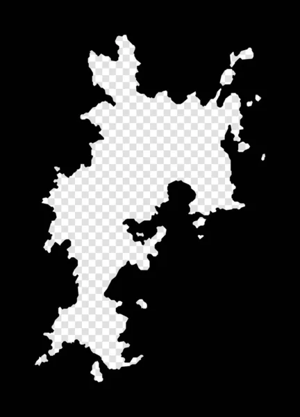 Mappa Stencil Komodo Mappa Trasparente Semplice Minimale Komodo Rettangolo Nero — Vettoriale Stock