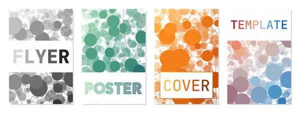 Conjunto Fundas Digitales Puede Utilizar Como Cubierta Banner Volante Póster — Vector de stock