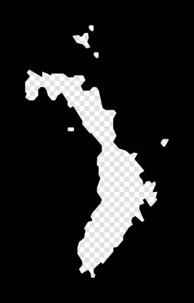 Plantilla mapa de la isla de Lord Howe Simple y mínimo mapa transparente de la isla de Lord Howe Negro — Vector de stock