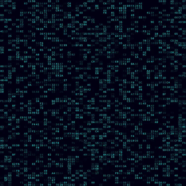 Tecnologia Antecedentes Ciano esparso pares hexademical fundo Padrão sem costura de tamanho grande — Vetor de Stock