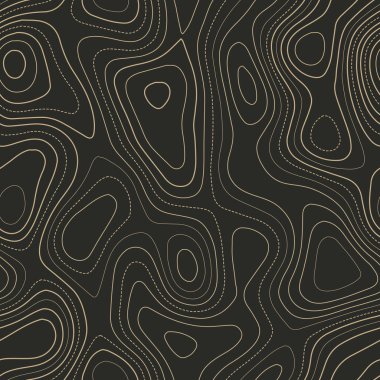 Topografik hatlar Gerçek topoğrafya haritası Kusursuz tasarım Biçimli kiremit izolinler deseni