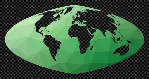 Abstrakte Digitale Weltkarte Moorprojektion Polygonale Weltkarte Auf Transparentem Hintergrund Schablonenform — Stockvektor