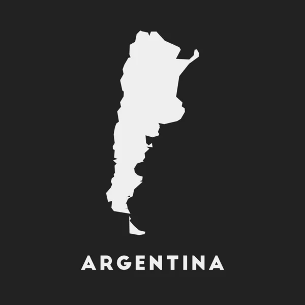 Argentina ikon Land karta på mörk bakgrund Snygg Argentina karta med landsnamn Vector — Stock vektor