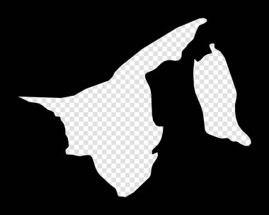 Brunei 'nin Stencil haritası. Brunei 'nin basit ve saydam haritası. Kırsal kesim biçimli siyah dikdörtgen. Güzel vektör illüstrasyonu.