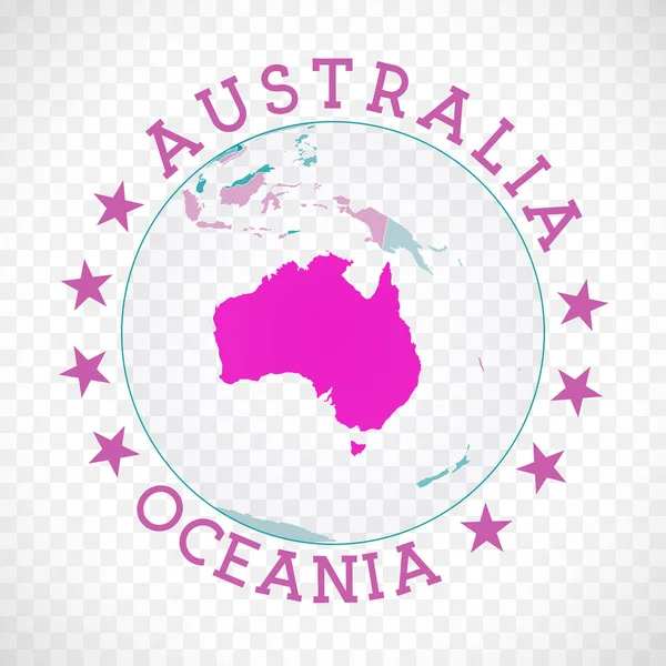 Australia Logo Badge Country Map Australia World Context Country Sticker — 스톡 벡터