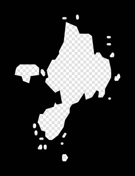 Sark Stencil Haritası Sark Basit Saydam Haritası Adanın Kesik Şekli — Stok Vektör