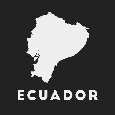 Ecuador icon. Country map on dark background. Stylish Ecuador map with country name. Vector illustration.