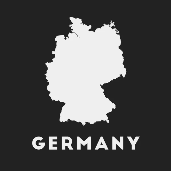 Γερμανικό Εικονίδιο Χάρτης Χώρας Σκούρο Φόντο Κομψός Χάρτης Της Γερμανίας — Διανυσματικό Αρχείο