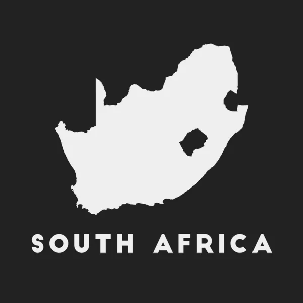 Ícone África Sul Mapa País Fundo Escuro Mapa Elegante África — Vetor de Stock