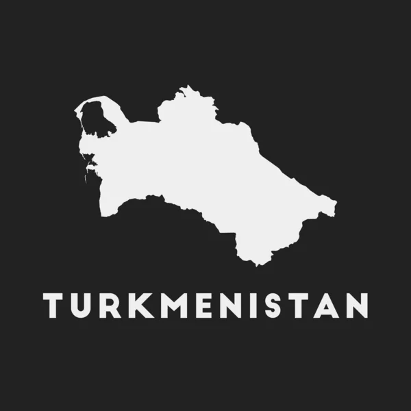 Icona Del Turkmenistan Mappa Del Paese Sfondo Scuro Elegante Mappa — Vettoriale Stock