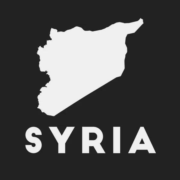 Syria Icon Country Map Dark Background Stylish Syria Map Country — Stockový vektor