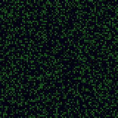 Futuristic tech pattern. Sparse pattern of multiple rings. Green colored seamless background. Stylish vector illustration.