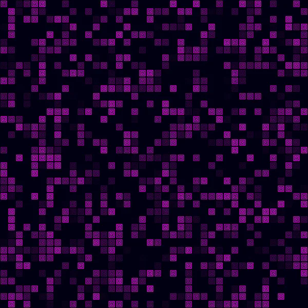 Technology Seamless Pattern Sparse Pattern Multiple Squares Magenta Colored Seamless — Stock vektor
