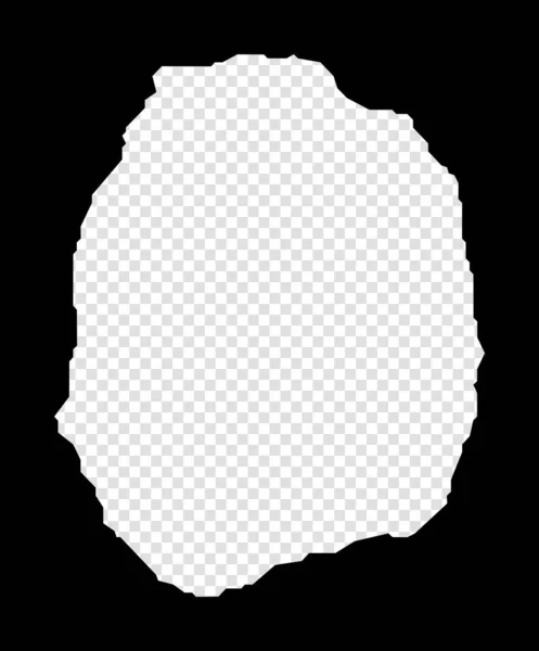 Stencil Map Nevis Simple Minimal Transparent Map Nevis Black Rectangle — стоковий вектор