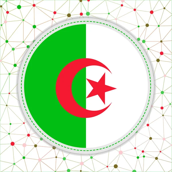 Flag Algeria Network Background Algeria Sign Stylish Vector Illustration — Stock vektor